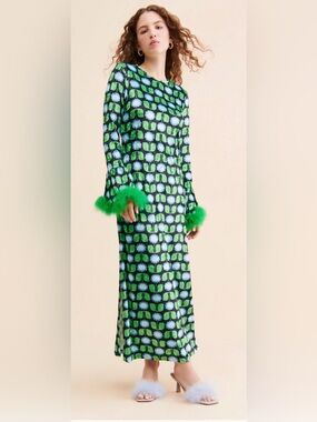 Anna Sui Velvet Daisies Maxi dress medium $405